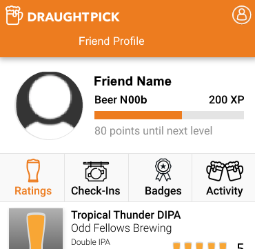 Friend Detail Mobile App Screenshot